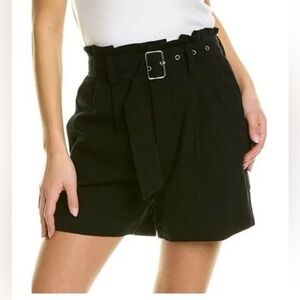 Walter Baker‎ Ganni Heavy Crepe Paper Bag Short, High Waisted, Size Large…